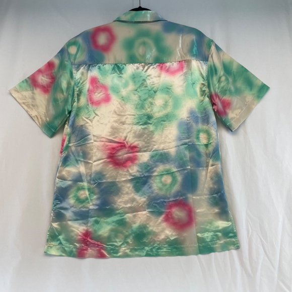Urban Outfitters Tye Dye Short Sleeve Button Down Shirt Unisex Medium NEW - Picture 9 of 14